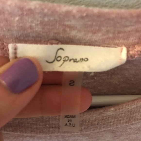 Short sleeve soft pink peplum top - Picture 2 of 2